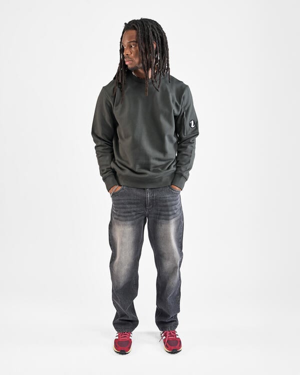C.P. Company Diagonal Raised Fleece Crewneck Lens Sweatshirt